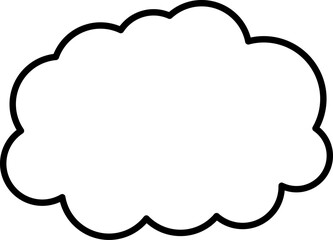 Trendy think bubble in flat style. Think bubble isolated on white background. Cloud line icon Vector art.