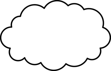 Trendy think bubble in flat style. Think bubble isolated on white background. Cloud line icon Vector art.