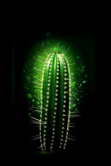 a growing nib from cactus plant, in the style of photobashing сreated with Generative Ai