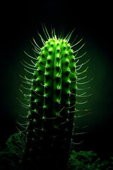 Fototapeta premium a growing nib from cactus plant, in the style of photobashing сreated with Generative Ai