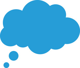 Obraz premium Speech bubble cloud icon . Trendy think bubble in flat style. Cloud line art. Vector