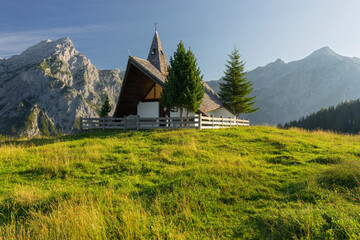 Kapelle auf der Walder Alm, Karwendel, Tirol, Österreich