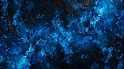 Bold electric blue and jet black textured background, symbolizing power and mystery. - obrazy, fototapety, plakaty