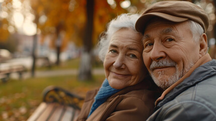 Naklejka premium portrait of a senior couple