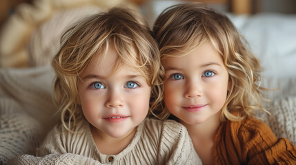 Loving siblings enjoy heartfelt moment, celebrating the joy of Siblings Day
