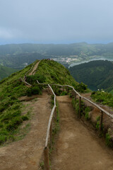 Fototapeta na wymiar Path in the mountains of the Azores Islands