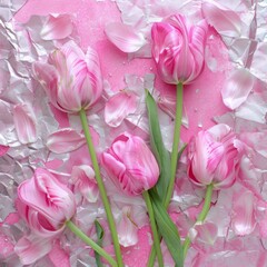 Obraz premium flowers tulips background.