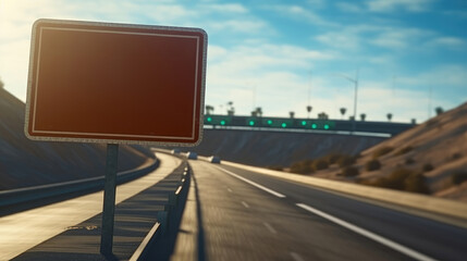 Highway Sign Mockup for Advertising Purposes