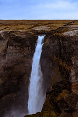 Fototapeta na wymiar Long waterfall with different levels