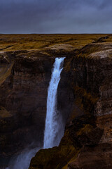Long waterfall with different levels