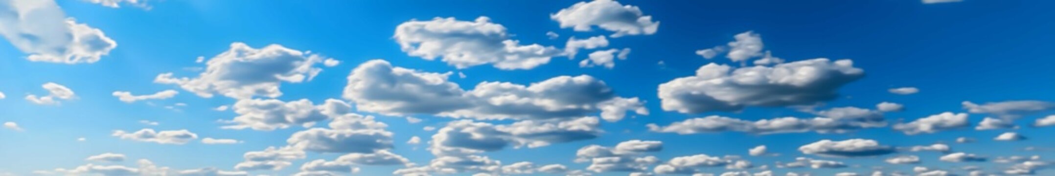 panorama blue sky white cloud shape nature banner background