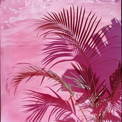 Fototapeta na wymiar palm branch shadow.