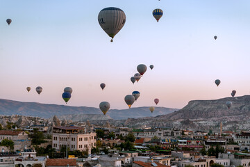 hot air balloon in flight