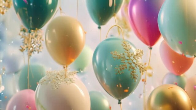 colorful balloons background Christmas decoration