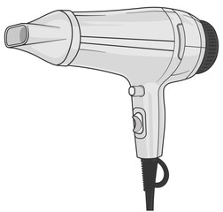 vector hair dryer without background