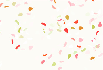 Light Green, Red vector background with abstract forms.