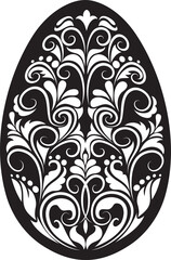 Pattern in a shape of an egg.