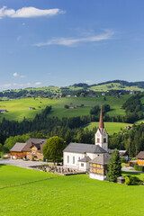 Kirche in M&uuml;selbach, Bregenzer Wald, Vorarlberg, &Ouml;sterreich