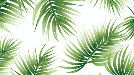 Fototapeta na wymiar Leaves of palm tree. Seamless pattern. Vector 