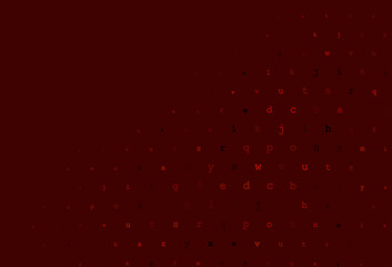 Dark red vector pattern with ABC symbols.