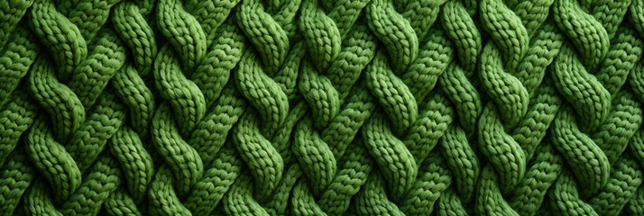 Knitted background in green  сreated with Generative Ai