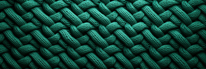 Knitted background in green  сreated with Generative Ai