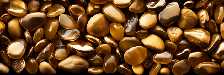 gold pebbles super macro сreated with Generative Ai