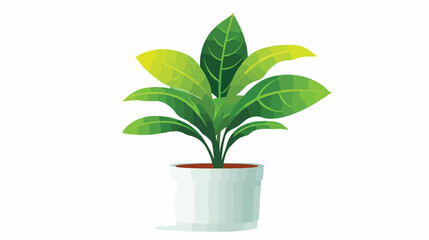 Plant icon flat vector isolated on white background