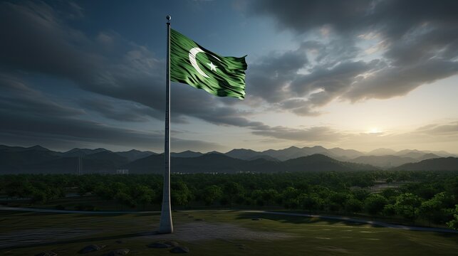 The Tallest Pakistani Flag Pole, Islamabad, Pakistan


