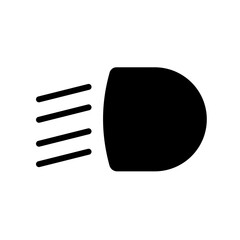 high beam, car lights - vector icon