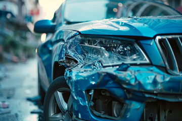 Car accident on the road. Accident in the city. Insurance concept. - 757547523