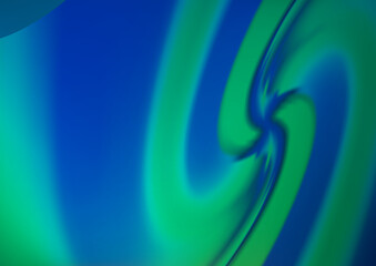 Light BLUE vector background with bent ribbons.