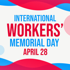 illustration on the theme of International workers memorial day observed each year on April 28th across the globe