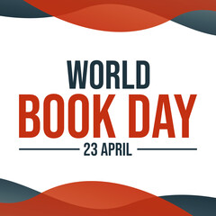 World Book Day creative and stylish typography on a book Poster Or Banner Background