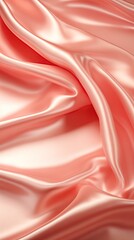 Silky flowing glowing fabric coral