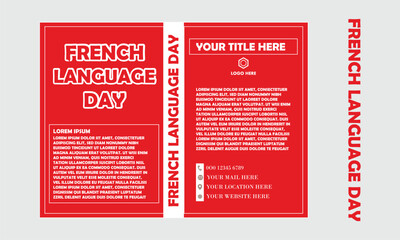 Simple flat vector French Language Day design