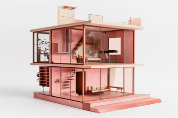 this miniature living space has been made into a doll house