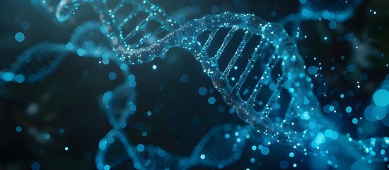 Abstract luminous DNA molecule. Modern treatment future, medicine. Innovative healthcare analysis of chromosomal DNA genetic.
