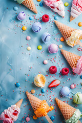 Ice cream background, ice cream wallpaper, summer time