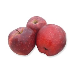 Red apples isolated on white background healthy fruit 