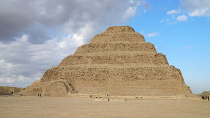The Step Pyramid of King Djoser (Djeser or Zoser) in Saqqara, Egypt.