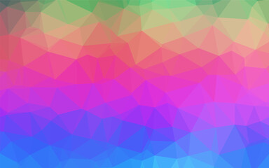Fototapeta premium Light Multicolor, Rainbow vector triangle mosaic template.