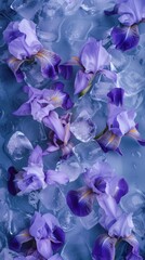 Fototapeta na wymiar flowers iris background.