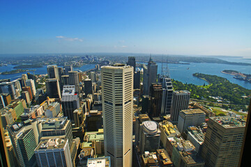 Fototapeta na wymiar View of Sydney city centre from the tower, Australia