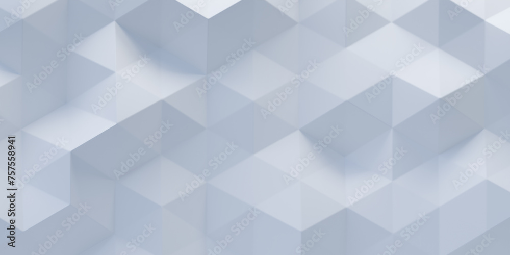 Poster abstract white polygonal background. 3d rendering. distorted triangular pattern. futuristic concept