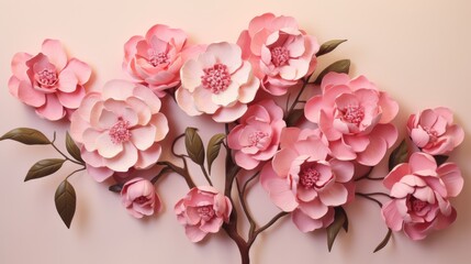 Blush Pink Beauties Group of Pink Camellias