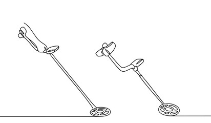 Two mine detectors for finding laid mines