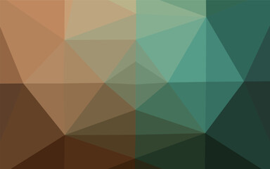 Dark Green, Red vector polygon abstract backdrop.