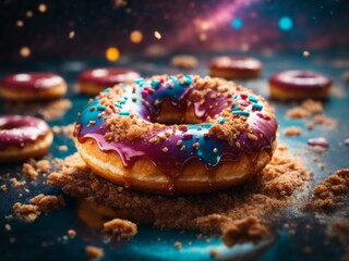 glazed donut with sprinkles