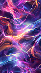 Abstract colorful waves in motion, vibrant background. Iridescent Wave Fantasy